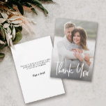 Modern Custom Photo Bridal Shower Small Note  Thank You Card<br><div class="desc">Express gratitude in a way that’s as beautiful as your celebration. This modern custom photo bridal shower thank you card features a clean, elegant design that highlights your chosen photo with a handwritten-style script for a timeless look. Perfect for brides-to-be, these small note cards allow you to share your appreciation...</div>