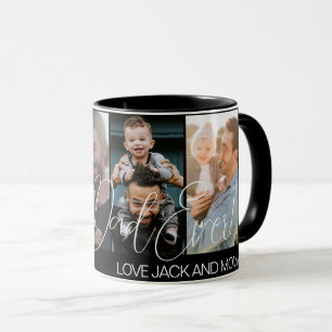 Modern Custom Photo Collage Fathers Day Mug