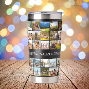 Modern Custom Photo Collage Insulated Tumbler