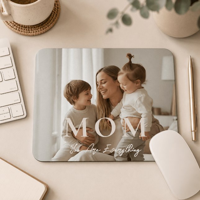 Modern Custom Photo MOM Desk Mouse Pad (Creator Uploaded)