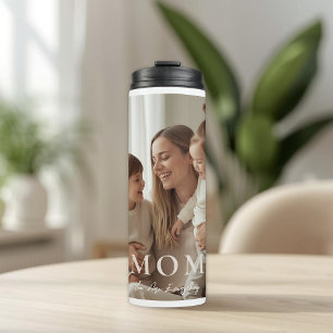 Modern Custom Photo MOM Insulated Travel Tumbler