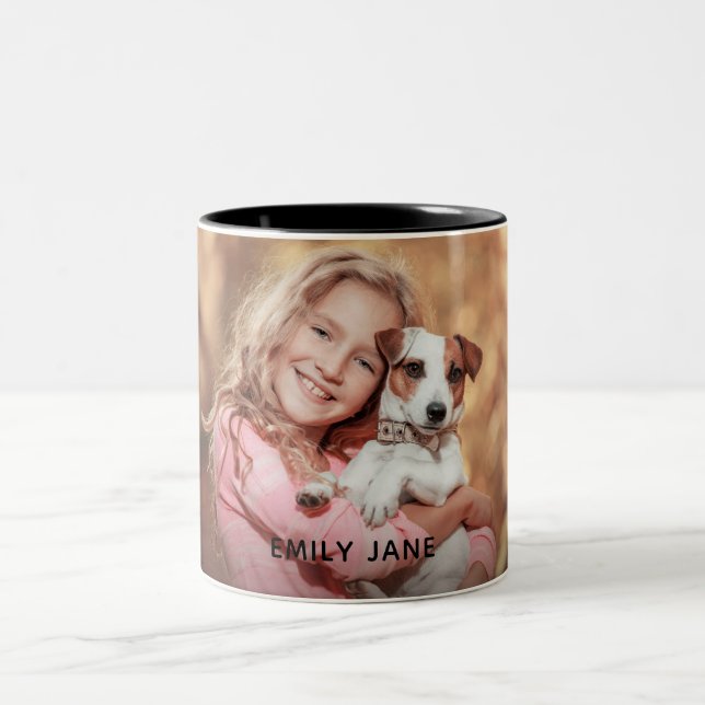 Modern Custom Photo Mug Gift (Center)