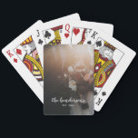 Modern Custom Photo Playing Cards<br><div class="desc">Up the ante with these modern playing cards. Customise with your own photo and personalise your name and details. Give as a gift to the newlyweds,  to your wedding guests,  or keep them just for fun!</div>