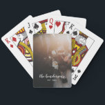 Modern Custom Photo Playing Cards<br><div class="desc">Up the ante with these modern playing cards. Customise with your own photo and personalise your name and details. Give as a gift to the newlyweds,  to your wedding guests,  or keep them just for fun!</div>