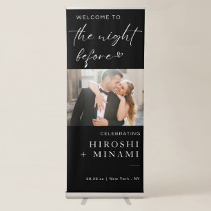 Modern Custom Photo Rehearsal Dinner Retractable Banner