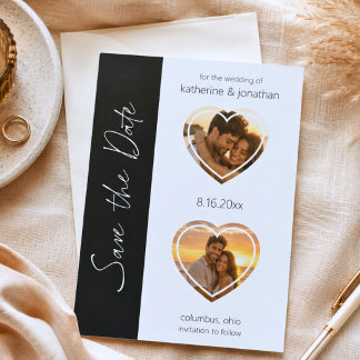 Modern Custom Photo Save the Date  Invitation