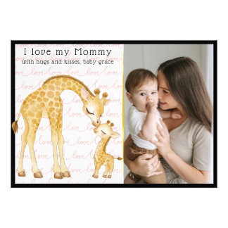 Modern Custom Photo Script 'I Love You - Mummy' 