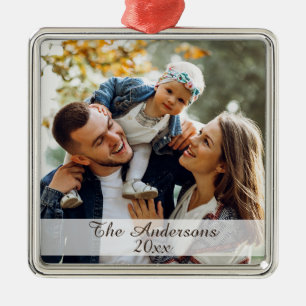 Modern Custom Photo Silver Metal Tree Decoration