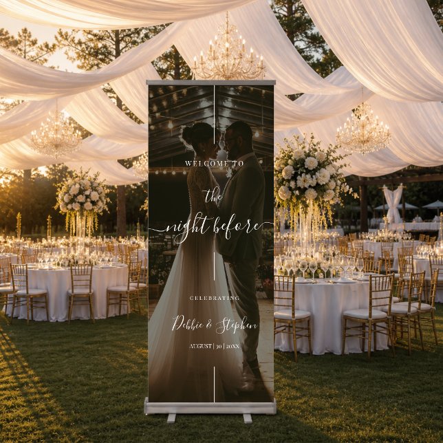 Modern Custom Photo The Night Before | Minimalist Retractable Banner (Creator Uploaded)