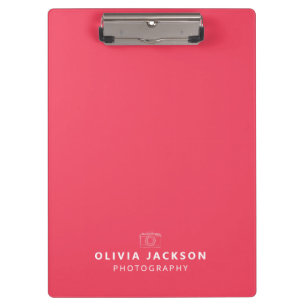 Modern Custom Photographer Name Photography Love Clipboard