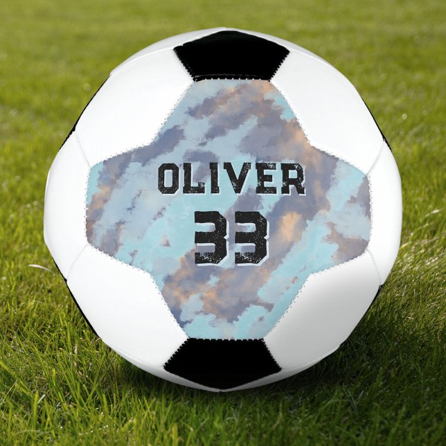 Modern Custom Player Name & Number Keepsake Football (Creator Uploaded)