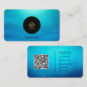 Modern Custom QR Code Business Card with Logo