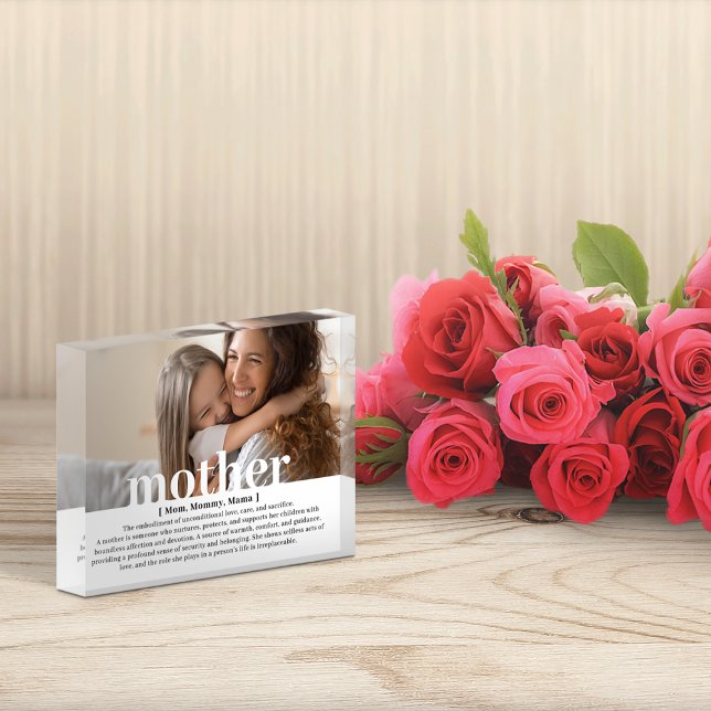 Modern Custom Quote Best Mum Photo Block (Creator Uploaded)