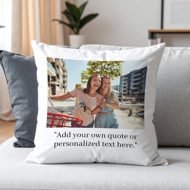 Modern Custom Quote Photo Cushion (Creator Uploaded)