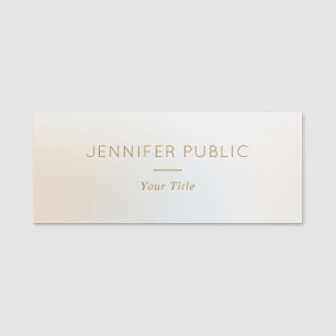 Modern Custom Rectangle Name Staff Employee Chic Name Tag