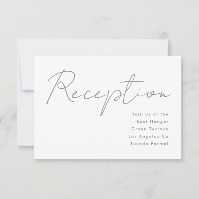 Modern Custom Rehearsal Dinner Sage Green White Invitation (Front)