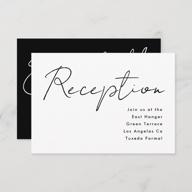 Modern Custom Rehearsal Dinner Wedding Reception I Invitation (Front/Back)