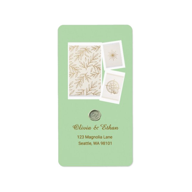 Modern Custom Return Address Labels (Front)
