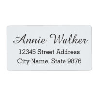 Modern Custom Shipping Label - Clear Snow White