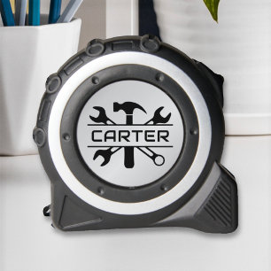 Modern Custom Silver Monogrammed Tools Name 1