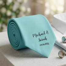 Modern Custom Solid Color Tie, Personalised 