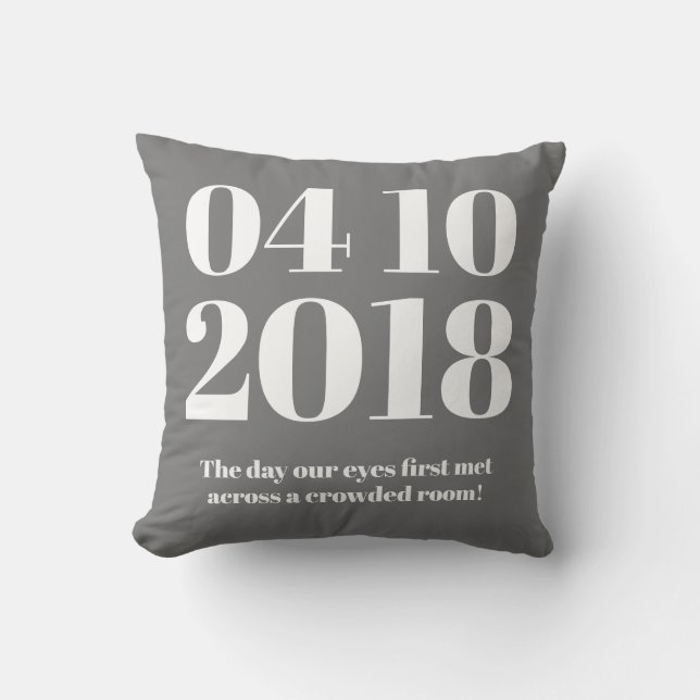 Modern Custom Special Date Cushion (Front)