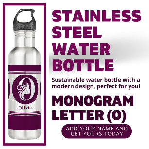 Modern Custom Stylish Name Monogram Letter (O) 710 Ml Water Bottle
