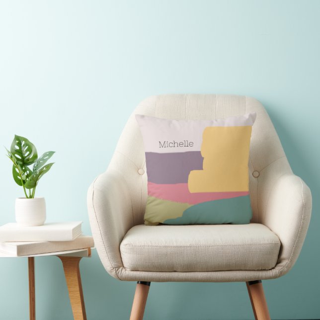 Modern Custom Summer Colours Splash Cushion (Chair)