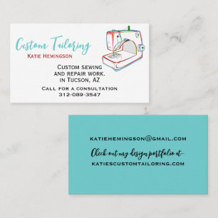 Modern Custom Tailoring Business Card