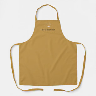 Modern Custom Text Add Logo Gold Bronze Apron