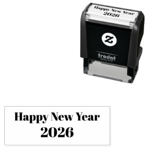 Modern Custom Text Happy New Years Self-inking Stamp