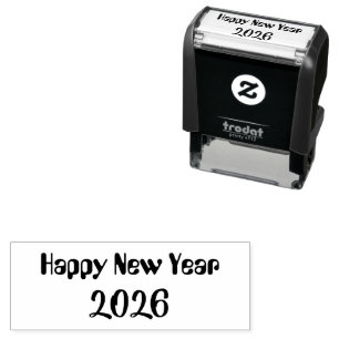 Modern Custom Text Happy New Years Self-inking Stamp