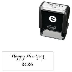 Modern Custom Text Happy New Years Self-inking Stamp