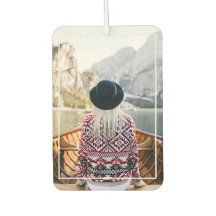 Modern Custom Two Photo Simple Frame Car Air Freshener