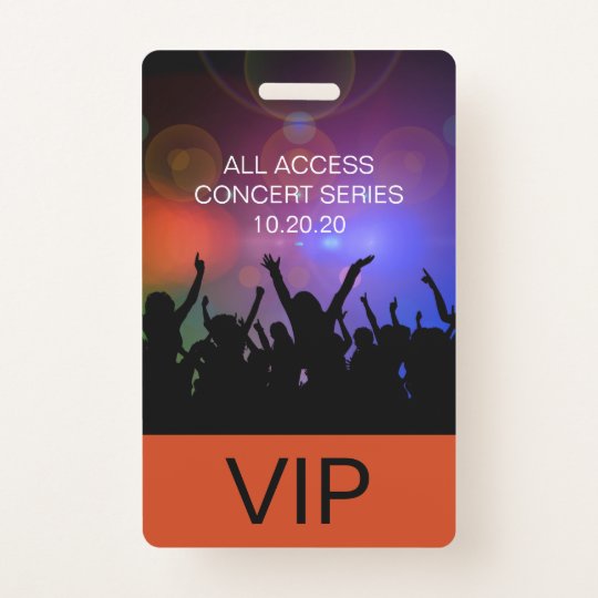 Modern Custom Vip All Access Concert Pass Id Badge Uk
