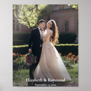 Modern Custom Wedding Photo Poster