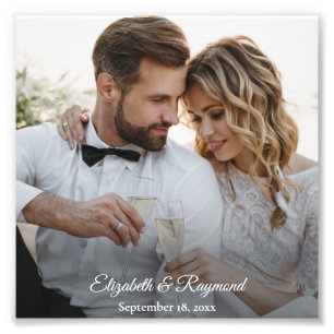 Modern Custom Wedding Photo Print
