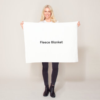 Modern Custom with Your Photo or Text Fleece Blanket