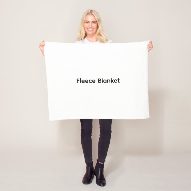 Modern Custom with Your Photo or Text Fleece Blanket (In Situ)