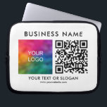 Modern Custom Your QR Code Business Logo Here Laptop Sleeve<br><div class="desc">Custom Business Company Corporate Logo Name QR Code Elegant Promotional Electronics Bags / Tablet & Laptop Cases / Laptop Sleeves / Neoprene Laptop Sleeve 10 inch.</div>