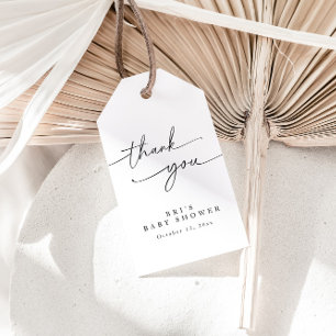 Modern Customisable Baby Shower Favour Tags