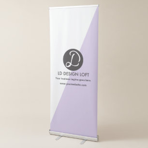 Modern Customisable Business white purple Retractable Banner