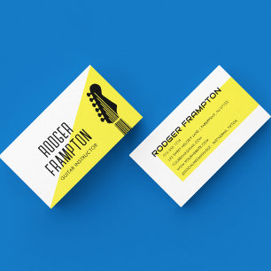 Modern Customisable Electric Guitar Business Card