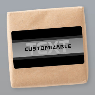 Modern Customisable Layered Text   Black & Grey