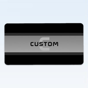 Modern Customisable Layered Text   Black & Grey Label