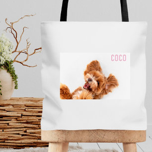Modern Customisable Photo Pet Tote Bag