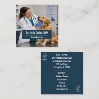 Modern Customisable Veterinarian Business Card