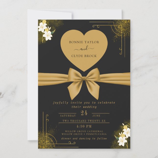 Modern Customisable Wedding Invite Design (Front)