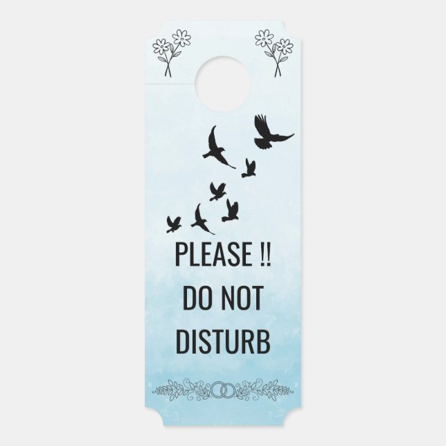 Modern Customise  Do Not Disturb Door Hanger (Front)
