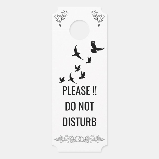 Modern Customise  Do Not Disturb Door Hanger (Front)